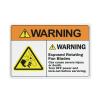 Warning Rotating Fan Blades Sign Safe Sign, Signs Outdoor, 12 X 8 In, Sign For Home, Business, Driveway Alert view 1