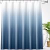 OLANLY Ombre Bath Rug and Shower Curtain, Bath Rug Size 47x32 in Blue and Shower Curtain 72x72 in Blue, 2 Item Bundle view 3