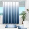 OLANLY Ombre Bath Rug and Shower Curtain, Bath Rug Size 47x32 in Blue and Shower Curtain 72x72 in Blue, 2 Item Bundle view 4