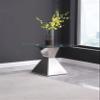 Coaster Home Furnishings Jenny Glass Top Stainless Steel Side End Table Chrome view 2