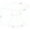 Coaster Home Furnishings Jenny Glass Top Stainless Steel Side End Table Chrome view 3