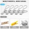 Clothes Pins Heavy Duty Outdoor, 40 Pcs Stainless Steel Clothespins, Metal Clips Heavy Duty for Hanging Clothes, Clothes Clips, Laundry Clips, Stainless Steel Clips for Clothes view 3