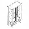 YSJZYBF Glass Display Cabinet, China Cabinets with Glass Doors Lighted Curio Cabinet with 2 Tempered Glass Doors Mirrored Back Panel Adjustable Shelves Light Bulb Included for Home (Light Oak) view 2
