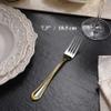 KEAWELL Pearl Edge 4-Piece Premium Fork Set, 18/10 Stainless Steel, Fine Silverware Forks with Mirror Finish and Exquisite Craftsmanship, Gold Accent, Dishwasher Safe (4, 7.3" Salad Forks) view 3