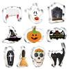 10PCS Halloween Cookie Cutters Set - Skull Bat Candy Corn Pumpkin Ghost Cookie Cutter Shaped, Holiday Stainless Steel Halloween Cookies Cutters Metal Baking Cutter Molds for Party Decorations view 1