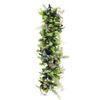 Bynbbur 12Pcs Fake Hanging Plants Artificial Vines, 20" Faux Greenery for Wall Home Room Table Wedding Indoor Outdoor Decoration, Green with Pink view 1