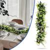 Bynbbur 12Pcs Fake Hanging Plants Artificial Vines, 20" Faux Greenery for Wall Home Room Table Wedding Indoor Outdoor Decoration, Green with Pink view 2