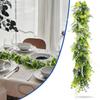 Bynbbur 3Pcs Fake Hanging Plants Artificial Vines, 20" Faux Greenery for Wall Home Room Table Wedding Indoor Outdoor Decoration, Light Green with Lavender view 2