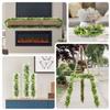 Bynbbur 3Pcs Fake Hanging Plants Artificial Vines, 20" Faux Greenery for Wall Home Room Table Wedding Indoor Outdoor Decoration, Light Green with Lavender view 3