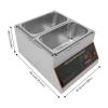 500W Electric Melting Pot for Chocolate w/Digital Display Control,Commercial Chocolate Warmer Melting Pot Chocolate Melter Pot Machine for Home or Bakery Use 2 Tanks for 26.46lb of Tempered Chocolate view 3