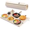 Fuloon Rollable & Portable Electric Warming Tray,Upgreaded Graphene Heating Food Warming Mat with Overload Protection and Storage Bag Made of Premium Silicone view 1
