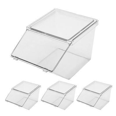 VOSAREA 4pc Tea Bag Organizer Storage Set Acrylic Tea Chest Organiser for Desktop