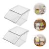 VOSAREA 4pc Tea Bag Organizer Storage Set Acrylic Tea Chest Organiser for Desktop view 2