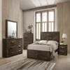 Yardlio Mirror - Rustic Walnut Malaysia, Rectangular Shape, Horizontal Orientation, Wooden Frame, Support Slats Included view 1