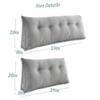 Eoieov Large Bolster Triangular Wedge Pillow Queen Size Body Positioners Support Reading Backrest Pillow for Headboard Day Bed Bunk Bed with Removable Cover,Aqua,59 * 8 * 20in view 2
