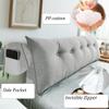 Eoieov Large Bolster Triangular Wedge Pillow Queen Size Body Positioners Support Reading Backrest Pillow for Headboard Day Bed Bunk Bed with Removable Cover,Aqua,59 * 8 * 20in view 4