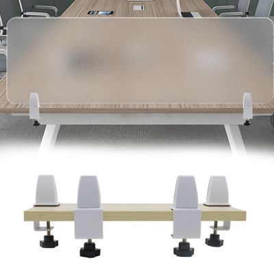 Desk Privacy Divider, Frosted Free Standing Privacy Screen Acrylic Clamp-on Desk Privacy Panel for Table Standing Sound Proof Desktop Office Classroom(120X30CM/47.2X11.8IN)