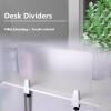 Desk Privacy Divider, Frosted Free Standing Privacy Screen Acrylic Clamp-on Desk Privacy Panel for Table Standing Sound Proof Desktop Office Classroom(120X30CM/47.2X11.8IN) view 3