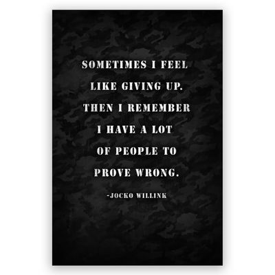 Inspirational Phrases Wall Art Prints Jocko Willink Poster Motivational Sayings Quote Poster Positive Decoration for Teens Adults Living Room Office 24x36in Unframed