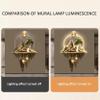 3D Metal Wall Sculpture Painting With LED Light - Home Entrance Corridor Oriental Decor Traditional Chinese Hanging Art Decorations Lamp view 2