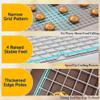 2PCS Cooling Racks for Cooking and Baking -11.65''x16.85''Heavy Duty Stainless Steel Wire Rack for Baking, Grilling, Roasting - Oven & Dishwasher Safe - Fits Half Sheet PanSilver view 3