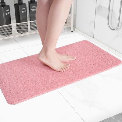 Hargiis Non-Slip Bathtub Mat, Anti Slip Shower Mat, Fast Drying Bathtub Mats, Foot Scrubber Mat, Anti Slip Mat for Tub, Floor, Bathroom, Kitchen, Home, Hotel (Pink 32"17")