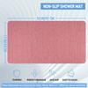 Hargiis Non-Slip Bathtub Mat, Anti Slip Shower Mat, Fast Drying Bathtub Mats, Foot Scrubber Mat, Anti Slip Mat for Tub, Floor, Bathroom, Kitchen, Home, Hotel (Pink 32"17") view 2