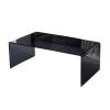 AKNHD-WY Glass Coffee Table 100cm50cm40cm Rectangular Coffee Table with Spacious Transparent Desktop Coffee Table(Size:100cm/39.9",Color:Black) view 1