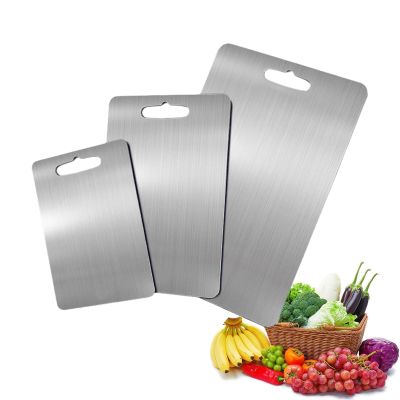 Wttfc Titanium Chopping Board, Titanium Cutting Board,Double Sided Titanium Cutting Boards for Kitchen, Dishwasher Safe,Easy to Clean & Free of Impurities,L