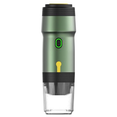 APLUSH Portable Coffee Maker,60Ml Electric Wireless Espresso Coffee Machine for Coffee Capsule/Powder,Travel Coffee Maker for Camping Travel Hiking Office,Green