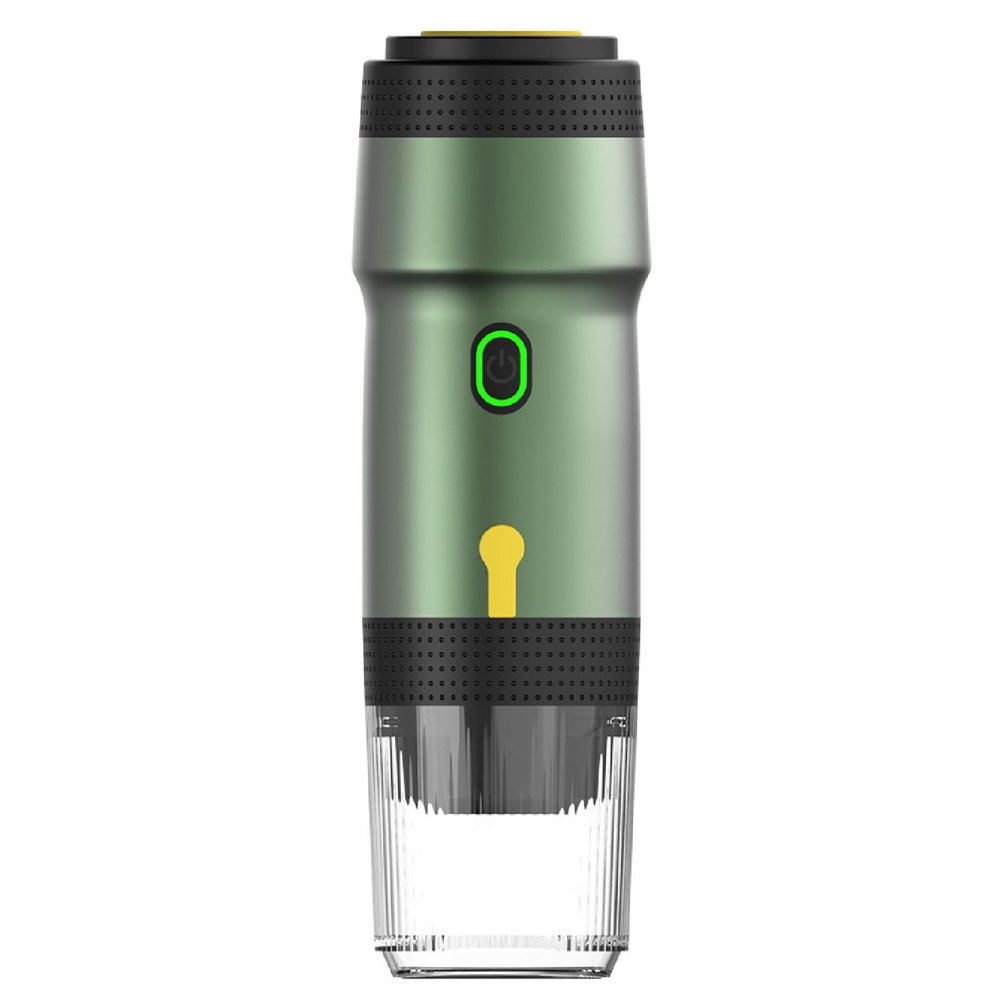 APLUSH Portable Coffee Maker,60Ml Electric Wireless Espresso Coffee Machine for Coffee Capsule/Powder,Travel Coffee Maker for Camping Travel Hiking Office,Green