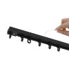 GZDXBF 70cm~600cm Adhesive Curtain Rail System, Room Divider Ceiling Curtain Track, Wall Divider Curtain, Ceiling Mount, for Balcony Porch Studio Rv, Closet(Black,150cm-59in) view 1