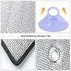 Aluminum Foil Blackout Window Film,8mm Heat Reflective Window Glass Film,Glare Day and Night Window Film,Glass Window Sticker,Privacy Thermal Insulation Shield,WxH-120x130cm/47''x51'' view 2