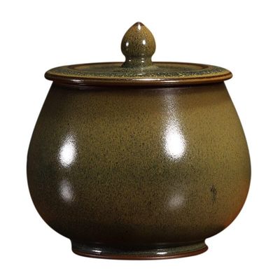 Tea Bag Organizer Tea Storage Container Retro Pure Handmade Bulk Tea Storage Container Jar Ceramic Small Sealed Jar Chinese Handicraft Ornaments Single Jar Tea Organizer