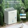 Waykar 150 Pint Energy Star Dehumidifier for Large Rooms up to 7,000 Sq. Ft. for Home, Basement, Commercial, Industrial, with Drain Hose & Tank, Auto Defrost, Ultra Quiet, Smart Auto Comfort Mode view 3