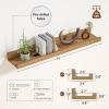 Heimlove Picture Ledge Shelf,24 inch Long Floating Shelves for Wall Set of 4,Picture Shelf with Lip for Wall Decor,Living Room,Bedroom,Bookshelf,Nursery,Perfume,Oak Color view 3