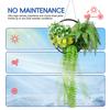 Bynbbur Fake Hanging Plants 2Pcs Artificial Hanging Flower Basket with Black Frame, Greenery Floral for Home Living Room Wall Decor Wedding Indoor Outdoor Decoration view 3