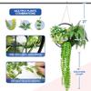 Bynbbur Fake Hanging Plants 2Pcs Artificial Hanging Flower Basket with Black Frame, Greenery Floral for Home Living Room Wall Decor Wedding Indoor Outdoor Decoration view 4