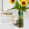 ALAZA Sunflower Landscape Sky Vase for Flowers 3.9" W x 11.8" H Cylinder Vases for Centerpieces Home Office Decor Storage Container view 4