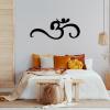 OM Metal Wall Art, Metal OM Decor, Zen Yoga Room Decor, OM Symbol Metal Wall Art, Yoga Wall Decor, Namaste Metal Wall Art, Yoga Lover Gift, Spiritual Gifts, Metal Wall Decor (White, 48"x20" | 121x51cm) view 2