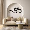 OM Metal Wall Art, Metal OM Decor, Zen Yoga Room Decor, OM Symbol Metal Wall Art, Yoga Wall Decor, Namaste Metal Wall Art, Yoga Lover Gift, Spiritual Gifts, Metal Wall Decor (White, 48"x20" | 121x51cm) view 3