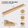 Fun Memories Picture Ledge Shelf, 36 Inch Floating Shelves Set of 2, Nursery Book Shelves for Toys Storage, Kids Bookshelf Wall Mounted for Wall Decor Books Photo Frames, Oak view 3