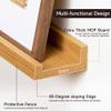 Fun Memories Picture Ledge Shelf, 36 Inch Floating Shelves Set of 2, Nursery Book Shelves for Toys Storage, Kids Bookshelf Wall Mounted for Wall Decor Books Photo Frames, Oak view 4