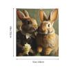 JHLMN Tapestry Wall Hanging Rabbit Couple Tapestry for Bedroom Personalized Tapestry Custom Backdrop Banner Aesthetic Wall Tapestries Wall Art for Living Room Bedroom Dorm 60 x 51 inch view 2