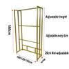 GRRICEPL Commercial Fabric Display Rack, Standing Carpets Rack, Floor-Standing Metal Organizer Holder for Quilts/Fabric Samples/Bed Sheets/Towels/Silk Scarves(Gold-A,120x40x180cm) view 4