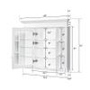 WELLFOR40 x 32" Bathroom Medicine Cabinet with 3-Tier Adjustable Shelves, Recessed Solid Wood Medicine Cabinet with Mirrors, Wood Miiror Cabinet with 1 Soft-Close Door and Open/Built-in 7 Shelves view 2