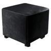 ZYANLING Stretch Velvet Ottoman Slipcover Square Stool Cover Elastic for 38 X 38 X 38 cm Foldable Storage Box Seat Chest Cube Footrest view 1