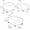 ZYANLING Stretch Velvet Ottoman Slipcover Square Stool Cover Elastic for 38 X 38 X 38 cm Foldable Storage Box Seat Chest Cube Footrest view 2