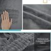 ZYANLING Stretch Velvet Ottoman Slipcover Square Stool Cover Elastic for 38 X 38 X 38 cm Foldable Storage Box Seat Chest Cube Footrest view 3