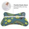 BTCOWZRV Funny Tennis Racquets and Tennis Balls Car Neck Pillow Set of 2 Ultra Comfortable Car Headrest Pillow for Driving Soft Car Neck Support Pillow, Memory Foam and Breathable Removable Cover view 3